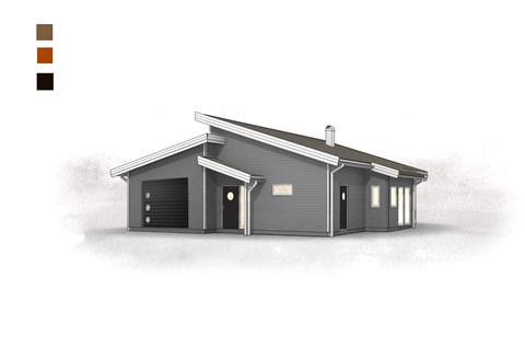 Garagehus Modern Svart Grå Svart Insjön (1)